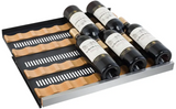 Allavino 47" Wide FlexCount II Tru-Vino 249 Bottle Three Zone Stainless Steel Side-by-Side Wine Refrigerator