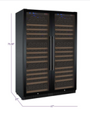 Allavino 47" Wide FlexCount II Tru-Vino 354 Bottle Dual Zone Black Side-by-Side Wine Refrigerator