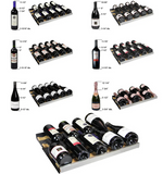 Allavino 47" Wide FlexCount II Tru-Vino 344 Bottle Four Zone Black Side-by-Side Wine Refrigerator