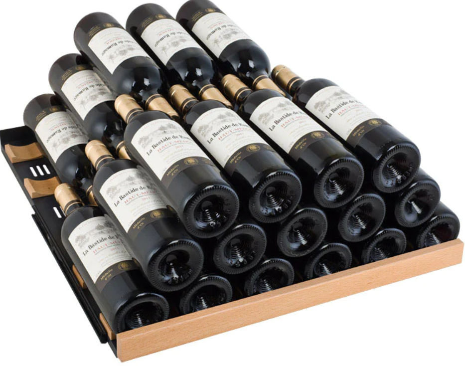 Allavino 47" Wide FlexCount II Tru-Vino 354 Bottle Dual Zone Black Side-by-Side Wine Refrigerator
