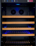 Allavino 47" Wide FlexCount II Tru-Vino 344 Bottle Four Zone Black Side-by-Side Wine Refrigerator