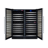 Allavino 47" Wide FlexCount II Tru-Vino 249 Bottle Three Zone Stainless Steel Side-by-Side Wine Refrigerator
