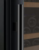 Allavino 47" Wide FlexCount II Tru-Vino 349 Bottle Three Zone Black Side-by-Side Wine Refrigerator