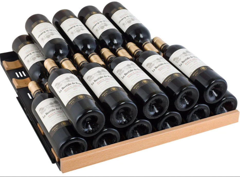 Allavino 47" Wide FlexCount II Tru-Vino 354 Bottle Dual Zone Black Side-by-Side Wine Refrigerator