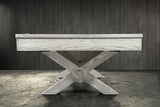 Nixon CrissyCross 7' Slate Pool Table in Whitewash Finish w/ Dining Top Option