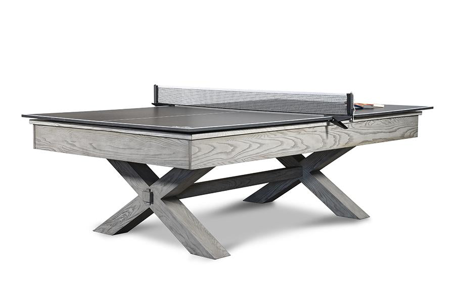 Nixon CrissyCross 8' Slate Pool Table in Whitewash Finish