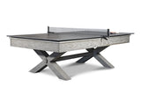 Nixon CrissyCross 8' Slate Pool Table in Whitewash Finish