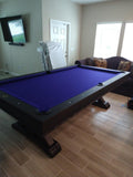 Playcraft Brazos River 8' Slate Pool Table w/ Leather Drop Pockets in Weathered Black