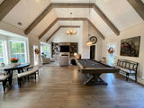 Playcraft Brazos River 8' Slate Pool Table w/ Leather Drop Pockets in Weathered Gray