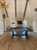 Playcraft Brazos River 8' Slate Pool Table w/ Leather Drop Pockets in Weathered Gray