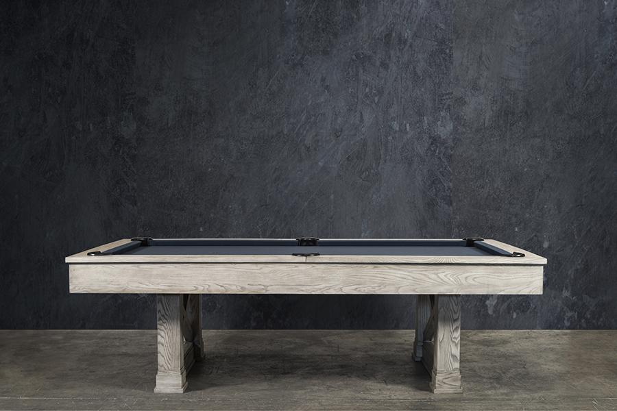 Nixon Nora 8' Slate Pool Table in Whitewash Finish