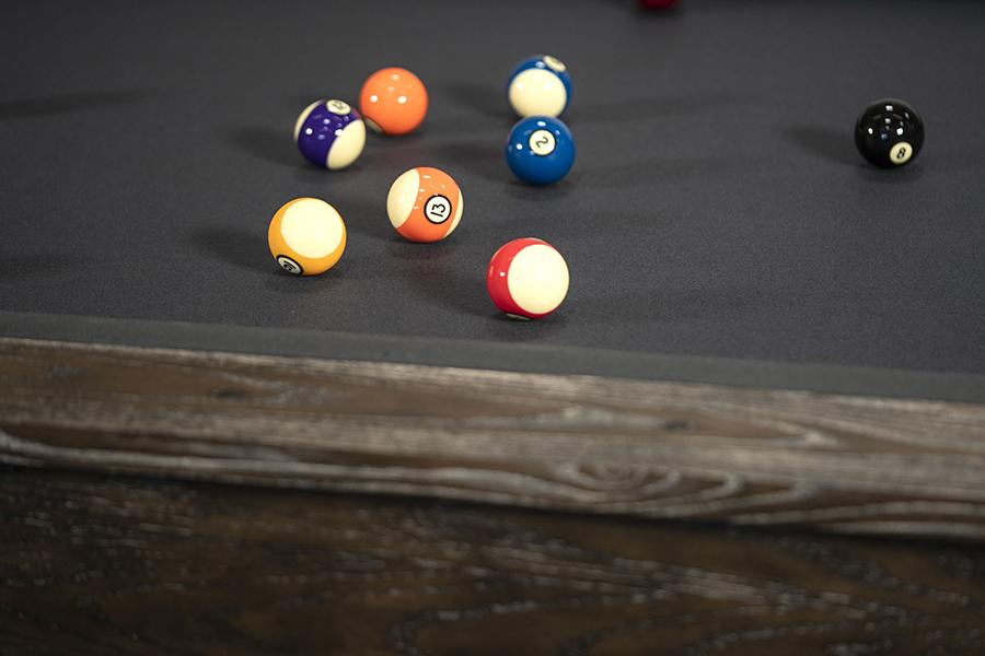 Nixon Mckay Slate Pool Table 8' Slate Pool Table in Brownwash Finish