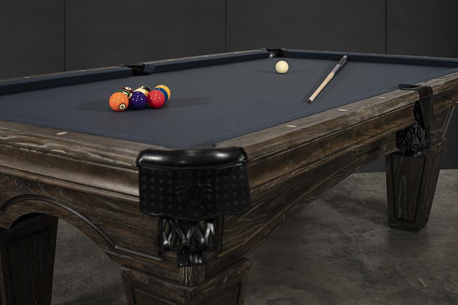 Nixon Bearski 8' Slate Pool Table in Brownwash Finish