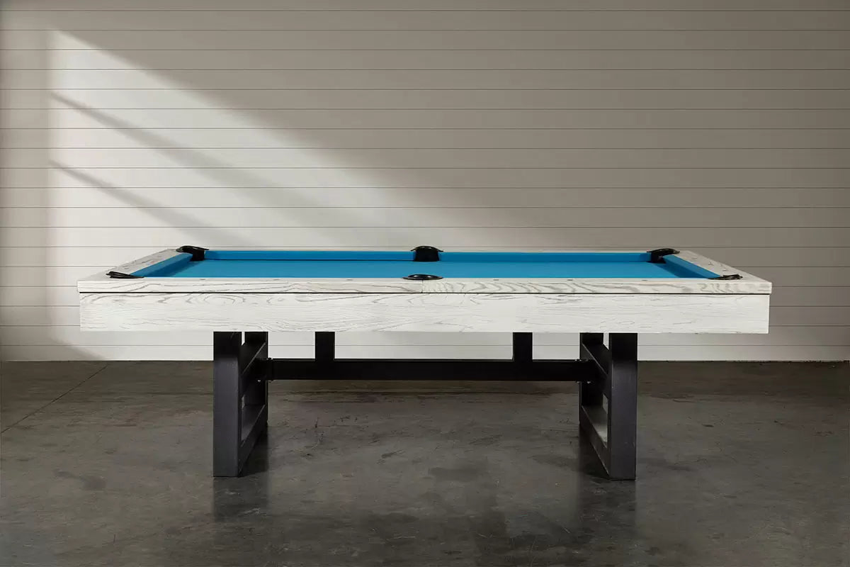 Nixon Mckay Slate Pool Table 7' in Whitewash Finish w/ Dining Top Option