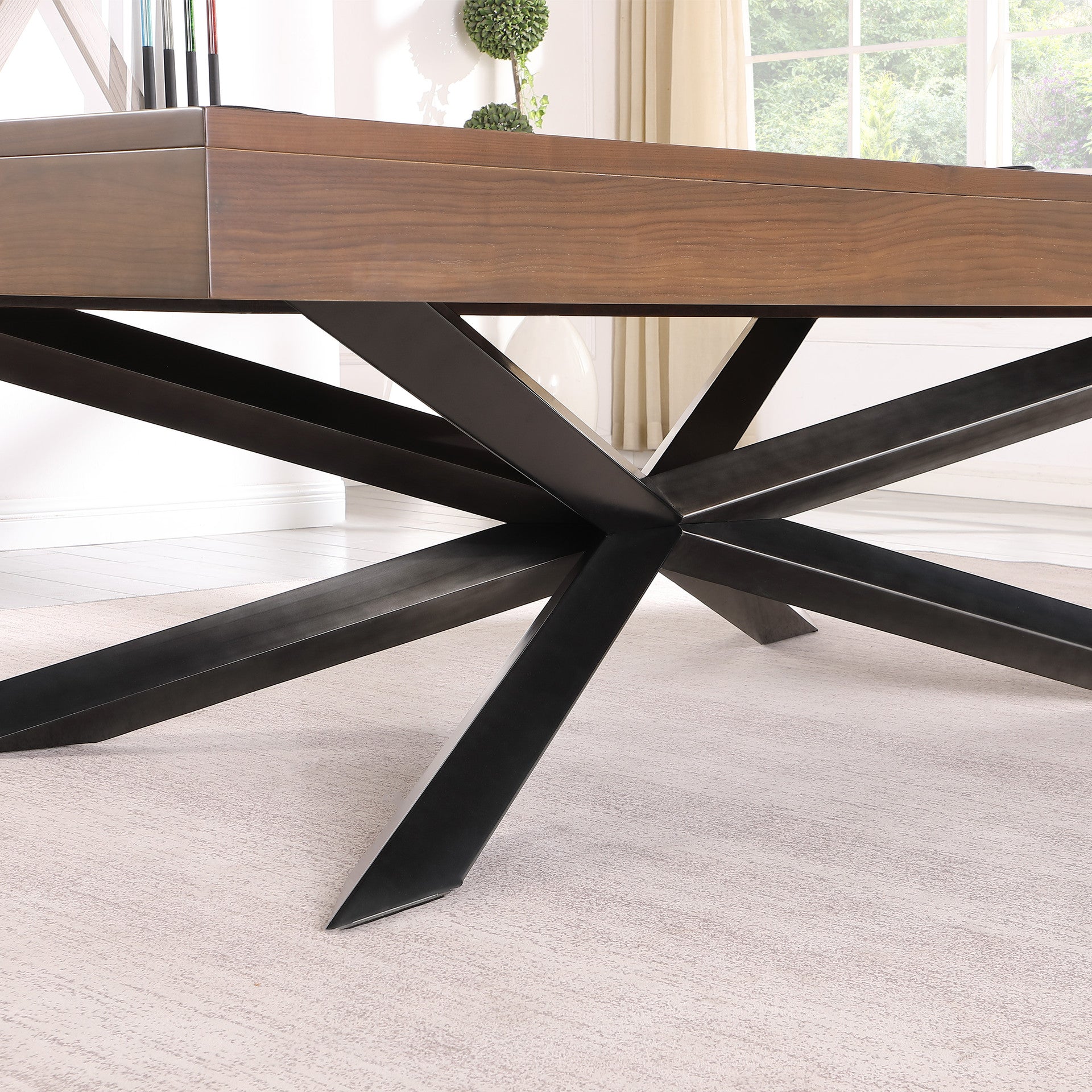 Playcraft Stella 8' Slate Pool Table in Walnut Gray