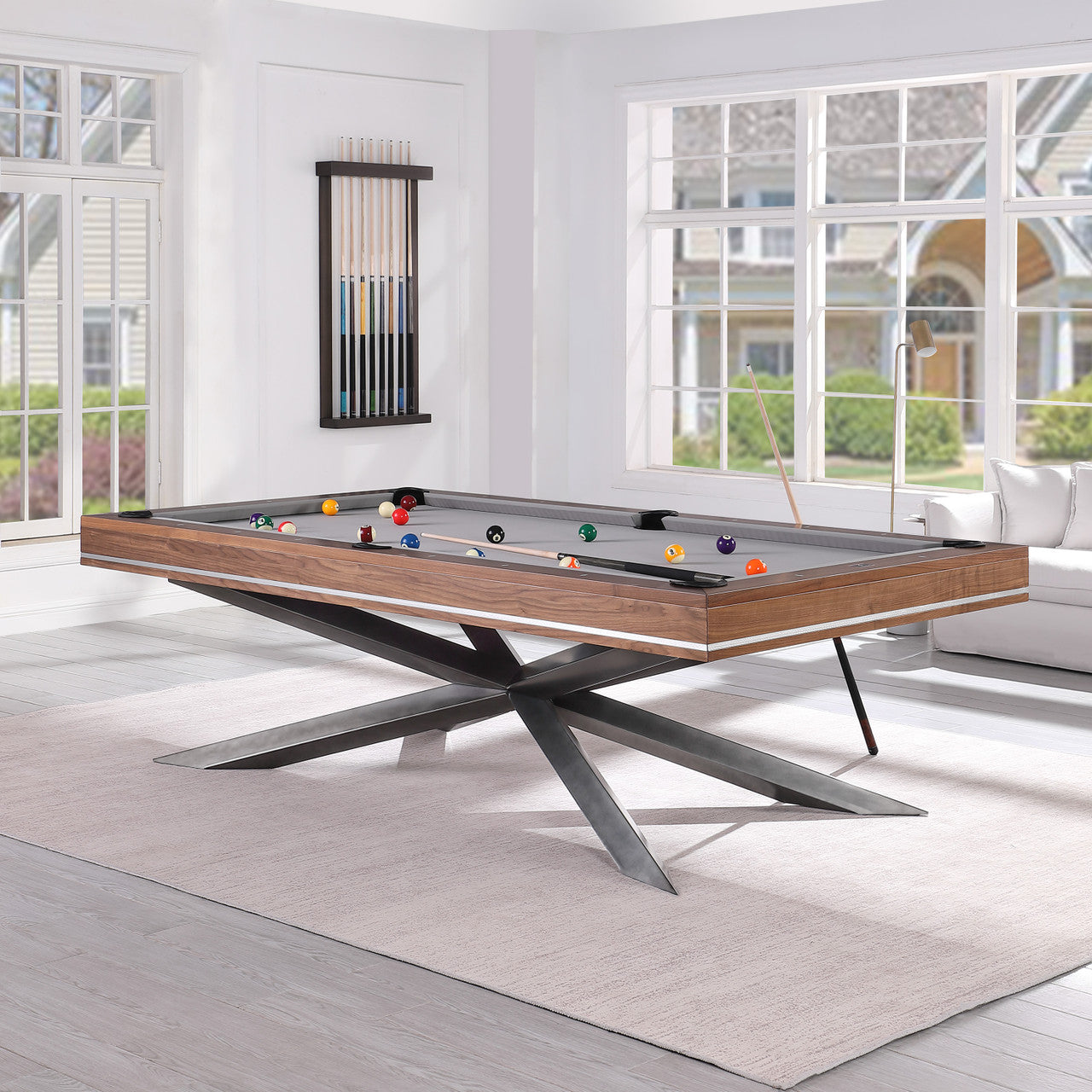 Playcraft Astral 8' Slate Pool Table In Walnut