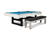 Nixon Mckay Slate Pool Table 7' in Whitewash Finish w/ Dining Top Option