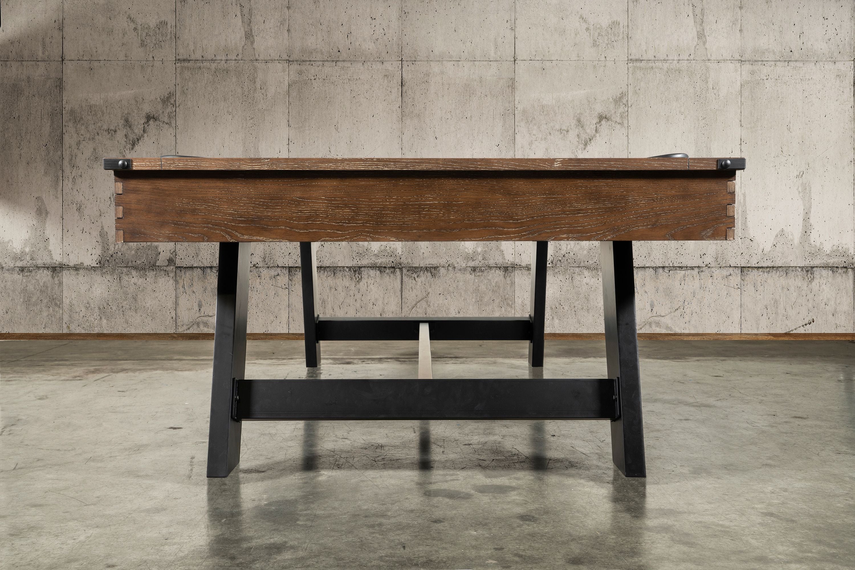 Nixon Hunter 8' Slate Pool Table in Brushed Walnut Finish w/ Dining Top Option