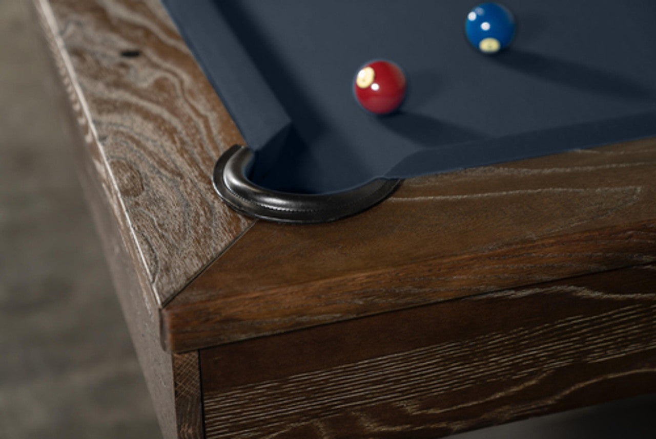 Nixon Mckay 7' Slate Pool Table in Brownwash Finish w/ Dining Top Option