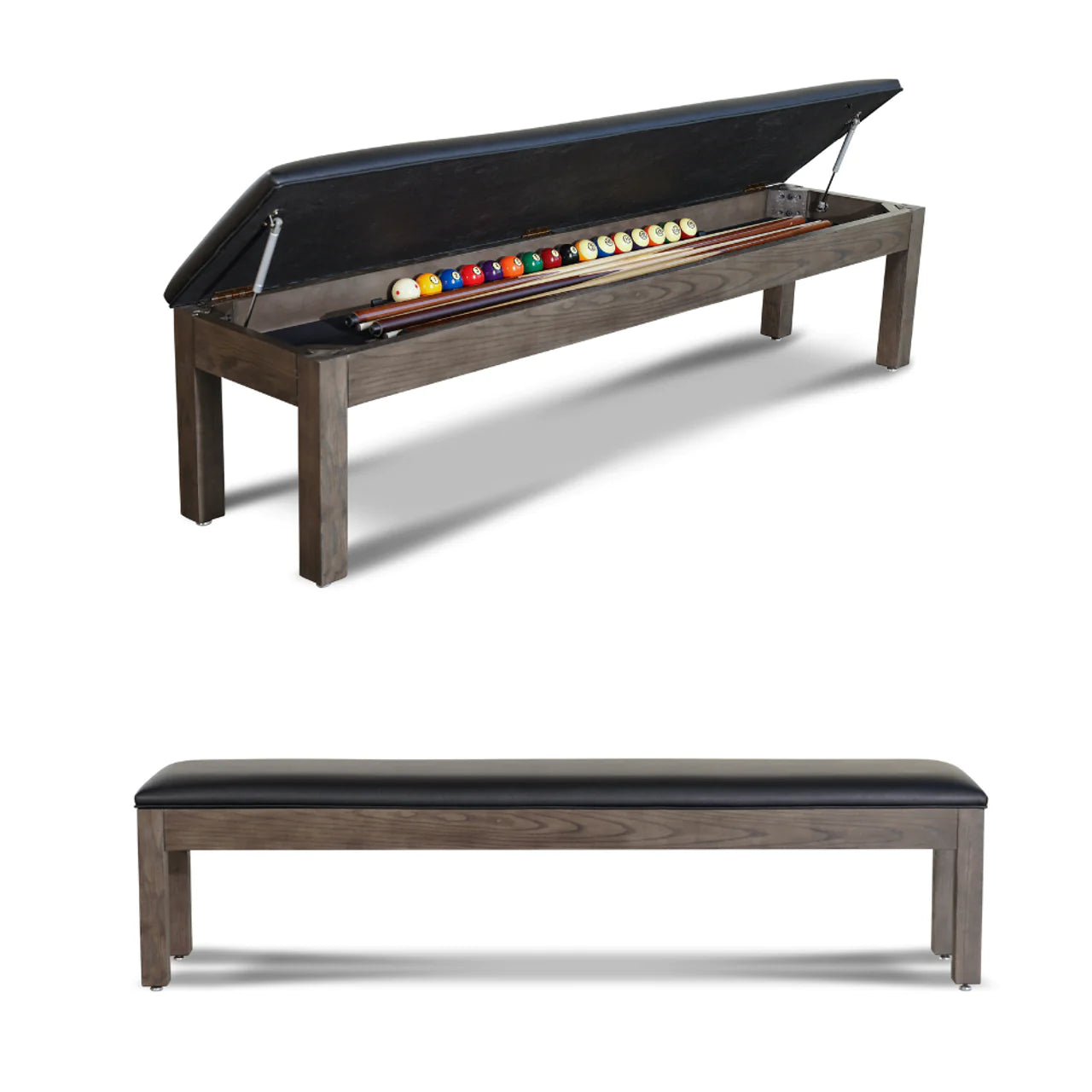 Nixon Mckay 7' Slate Pool Table in Brownwash Finish w/ Dining Top Option