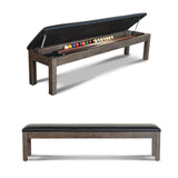 Nixon Mckay 7' Slate Pool Table in Brownwash Finish w/ Dining Top Option