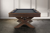 Nixon CrissyCross 7' Slate Pool Table in Brownwash Finish w/ Dining Top Option