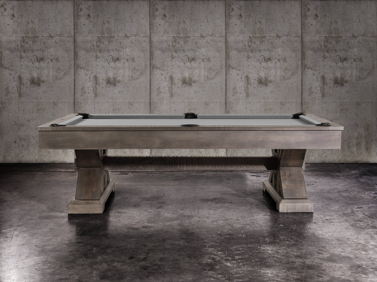 Nixon Jasper 8' Slate Pool Table in Weathered Slate Finish w/ Dining Top Option