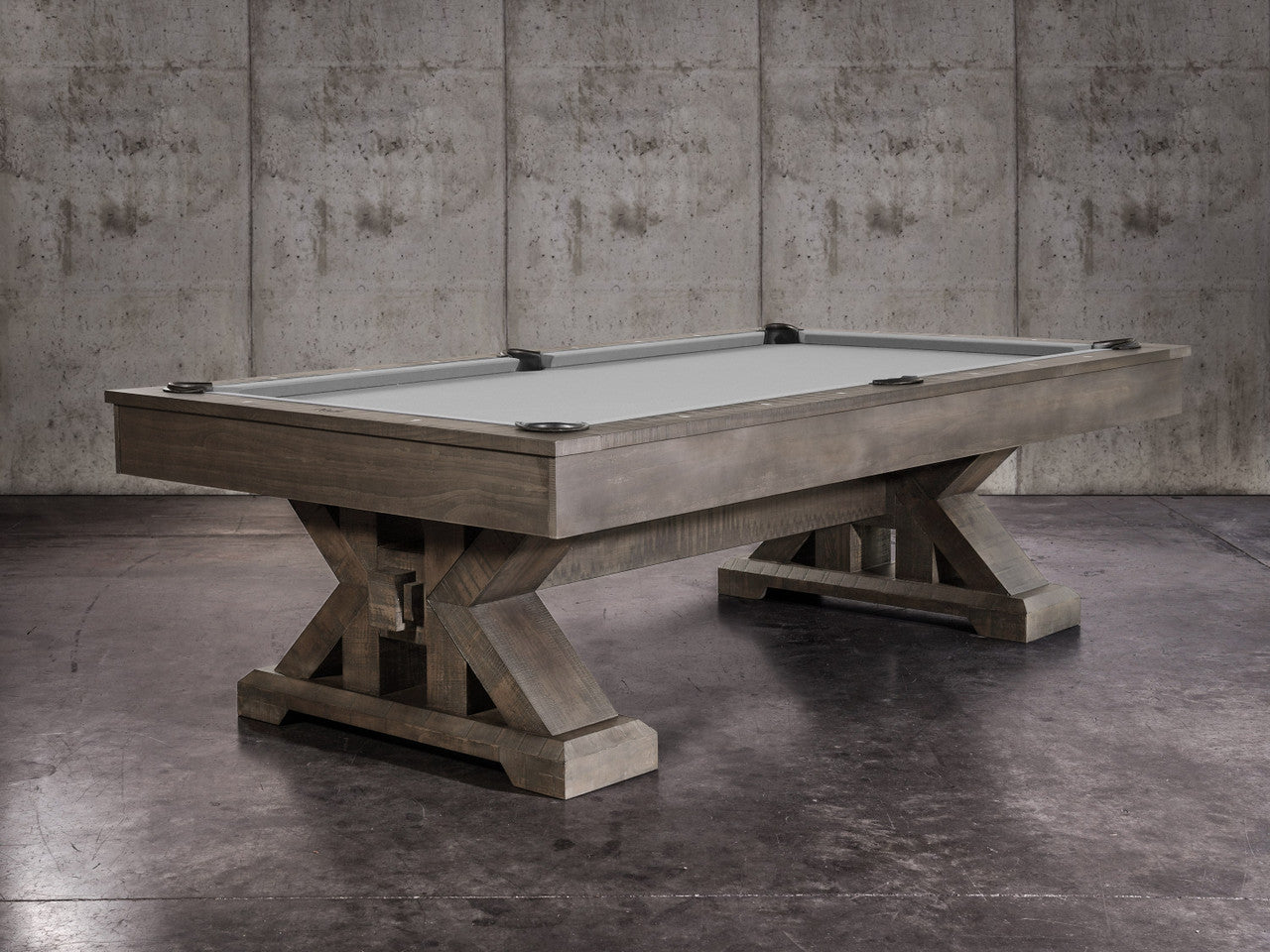 Nixon Jasper 8' Slate Pool Table in Weathered Slate Finish w/ Dining Top Option