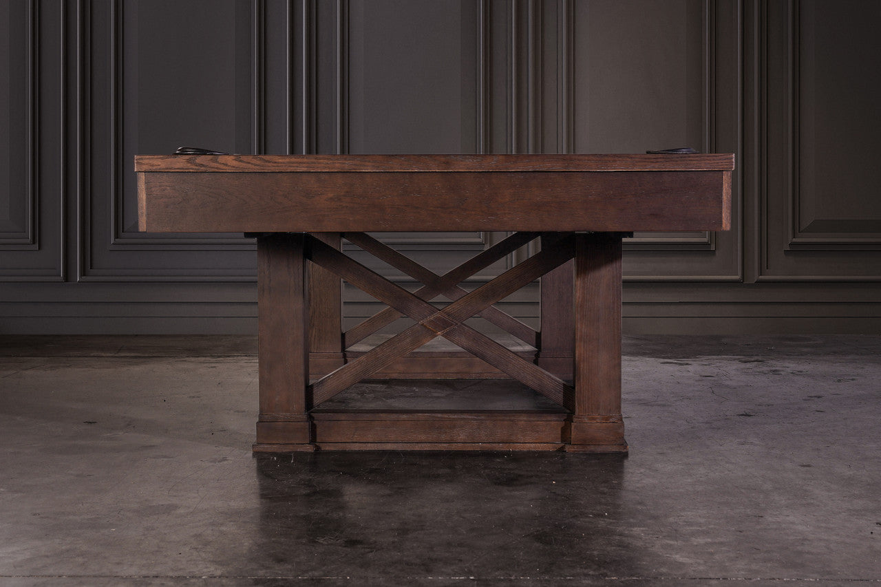 Nixon Nora 7' Slate Pool Table in Brownwash Finish w/ Dining Top Option