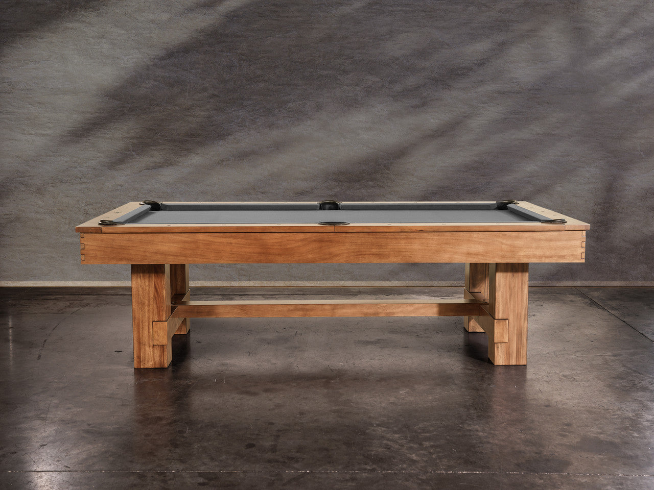 Nixon Presli 8' Slate Pool Table in Native Acacia Finish w/ Dining Top Option