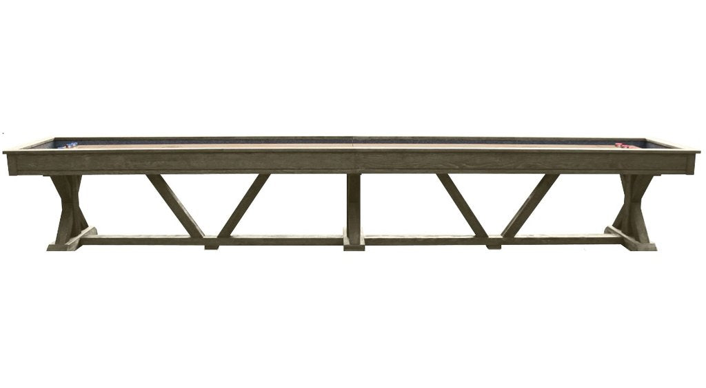 Playcraft Brazos River 14' Pro-Style Shuffleboard Table In Weathered Gray