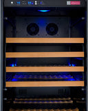 Allavino 24" Wide FlexCount II Tru-Vino 177 Bottle Single Zone Black Right Hinge Wine Refrigerator
