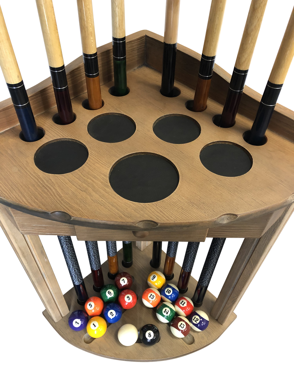 Playcraft Premium Hardwood Billiard Corner Floor Rack