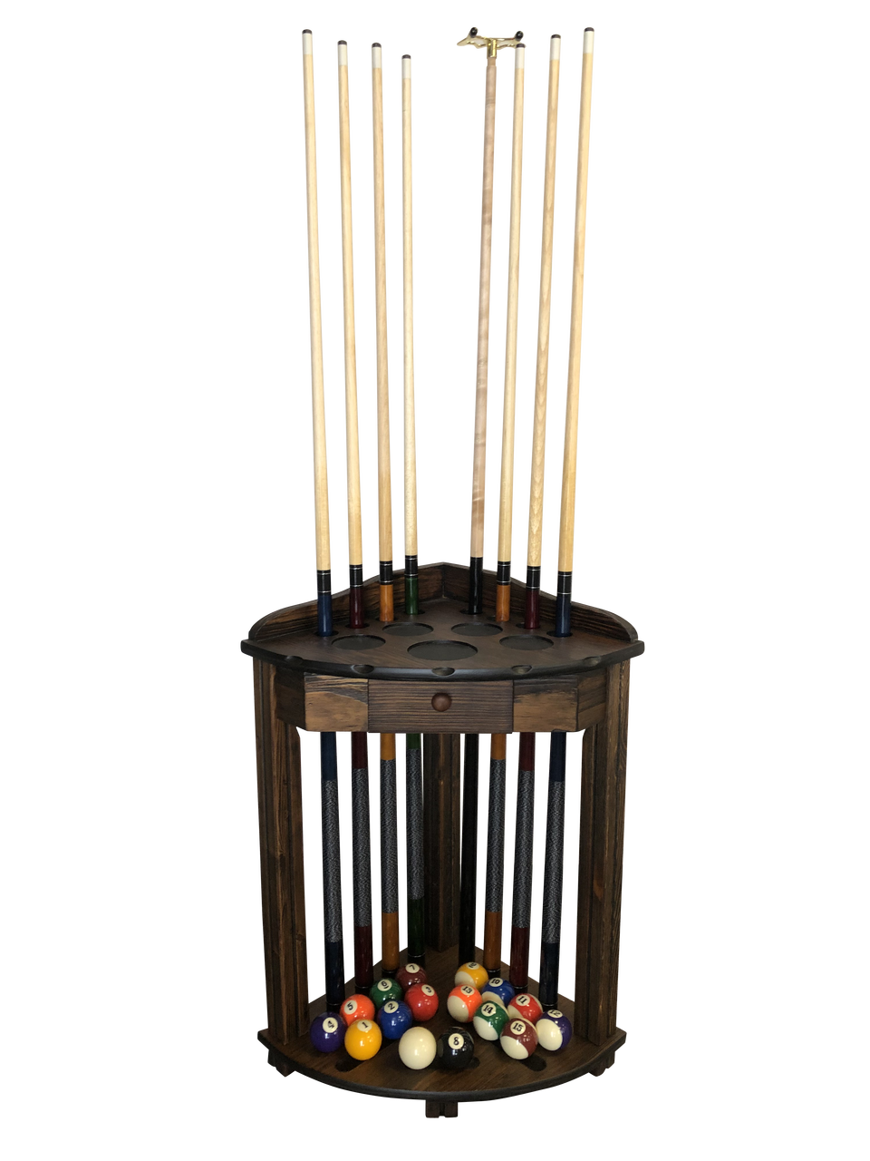 Playcraft Premium Hardwood Billiard Corner Floor Rack