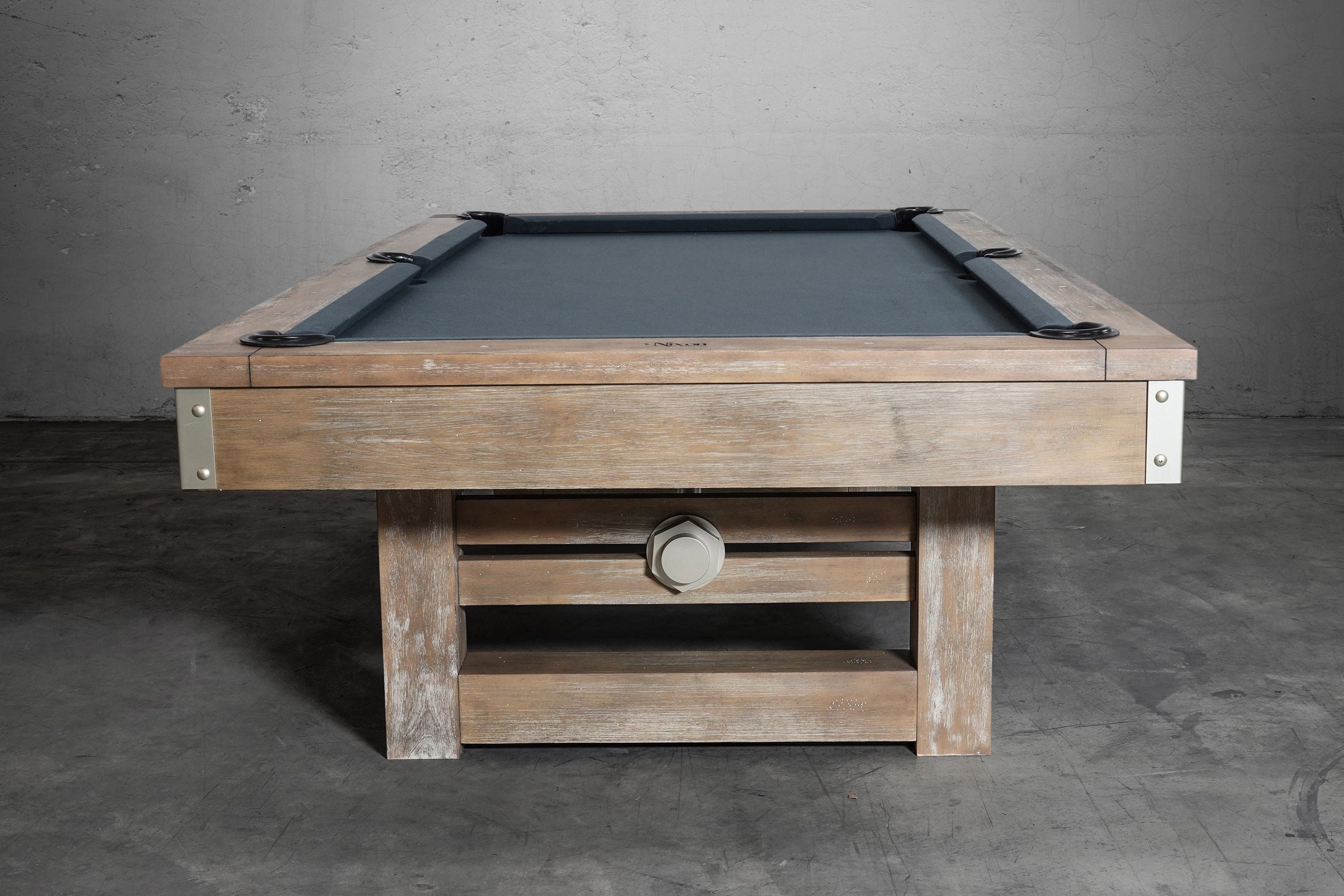 Nixon Bryant 7' Slate Pool Table in Weathered Natural Finish w/ Dining Top Option