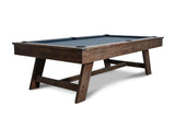 Nixon Hunter 8' Slate Pool Table in Brushed Walnut Finish w/ Dining Top Option