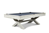 Nixon CrissyCross 7' Slate Pool Table in Whitewash Finish w/ Dining Top Option