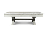 Nixon CrissyCross 7' Slate Pool Table in Whitewash Finish w/ Dining Top Option