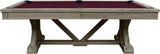 Playcraft Brazos River 8' Slate Pool Table w/ Leather Drop Pockets in Weathered Gray