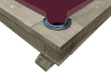 Playcraft Brazos River 8' Slate Pool Table w/ Leather Drop Pockets in Weathered Gray