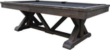 Playcraft Brazos River 8' Slate Pool Table w/ Leather Drop Pockets in Weathered Black