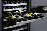 Allavino 47" Wide FlexCount II Tru-Vino 354 Bottle Dual Zone Stainless Steel Side-by-Side Wine Refrigerator