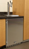 Kegco Three Faucet Digital Commercial Undercounter Kegerator with X-CLUSIVE Premium Direct Draw Kit - Left Hinge