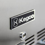 Kegco Dual Faucet Digital Commercial Undercounter Kegerator with X-CLUSIVE Premium Direct Draw Kit - Right Hinge