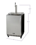 Kegco Full Size Digital Commercial Undercounter Kegerator with X-CLUSIVE Premium Direct Draw Kit - Left Hinge