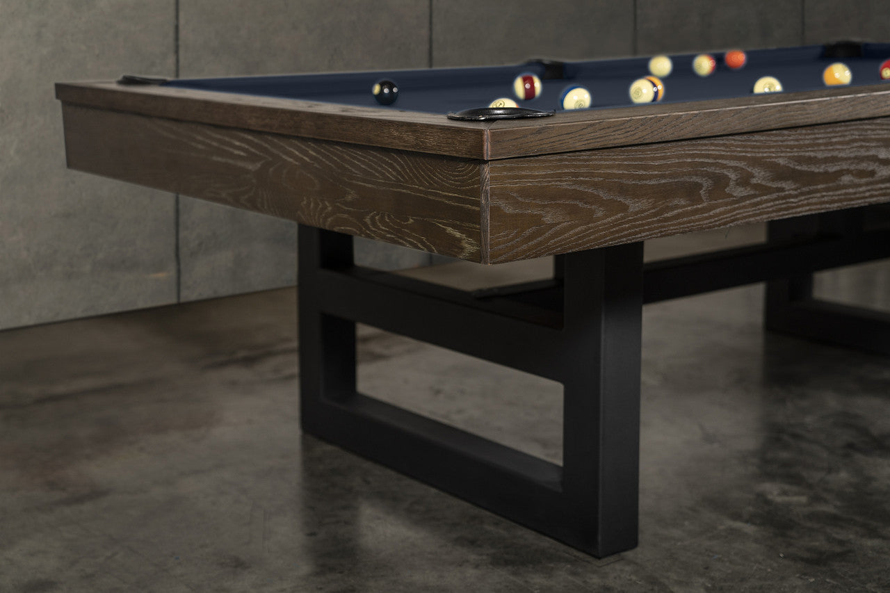Nixon Mckay 7' Slate Pool Table in Brownwash Finish w/ Dining Top Option