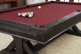 Playcraft Brazos River 8' Slate Pool Table w/ Leather Drop Pockets in Weathered Black