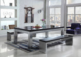 Playcraft Benches for Monaco Slate Pool Table, Black on Silver