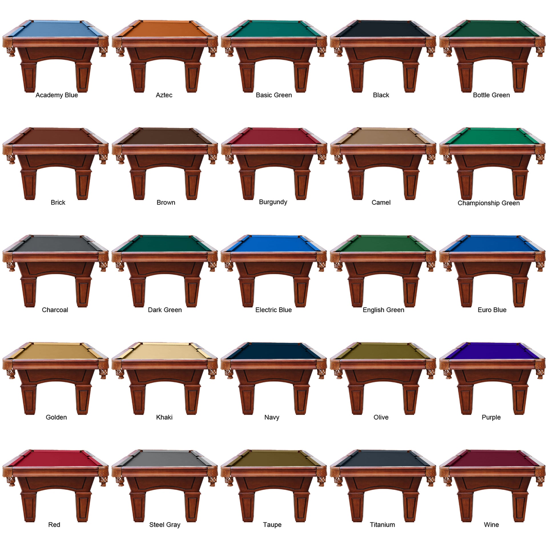 Playcraft St Lawrence 8' Slate Pool Table w/ Leather Drop Pockets