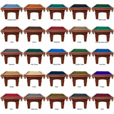 Playcraft St Lawrence 8' Slate Pool Table w/ Leather Drop Pockets